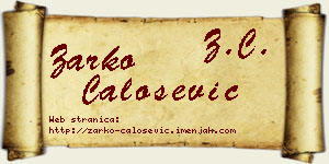 Žarko Čalošević vizit kartica